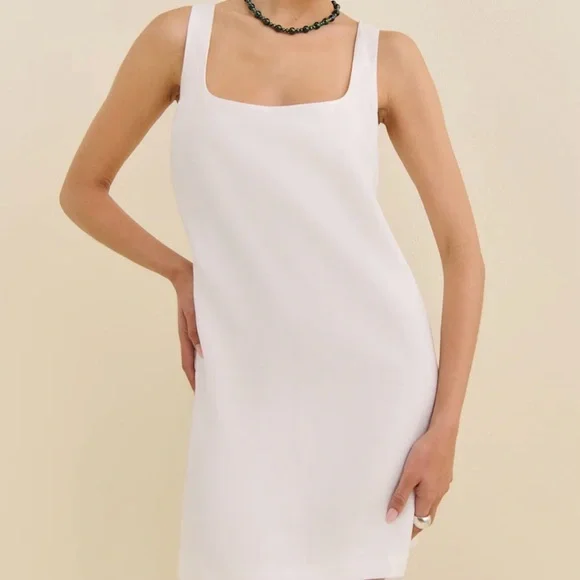 Reformation White Linen Dress - Picture 3 of 6
